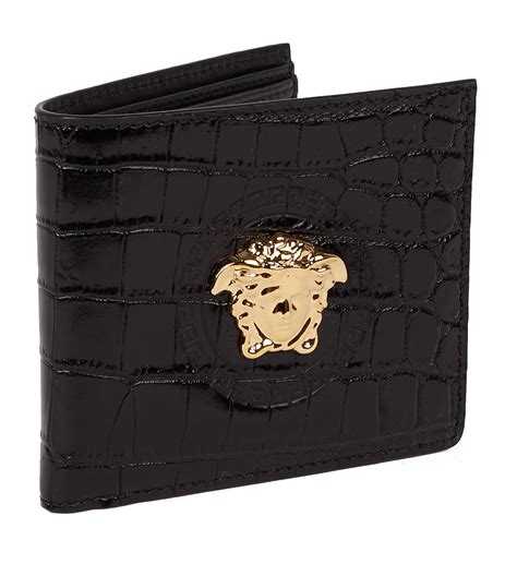 versace mens wallet medusa|Versace leather wallet strap.